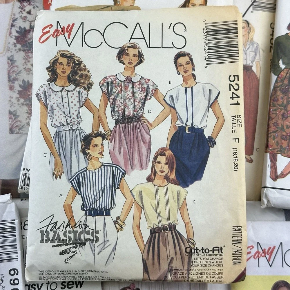 Lot of 22 VTG 90s Sewing Patterns Simplicity, McCalls, Butterick Mixed Sizes Cut